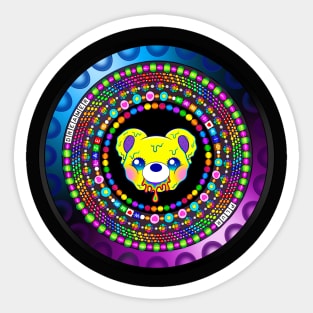 Trippy Kandi Plur Bear Sticker